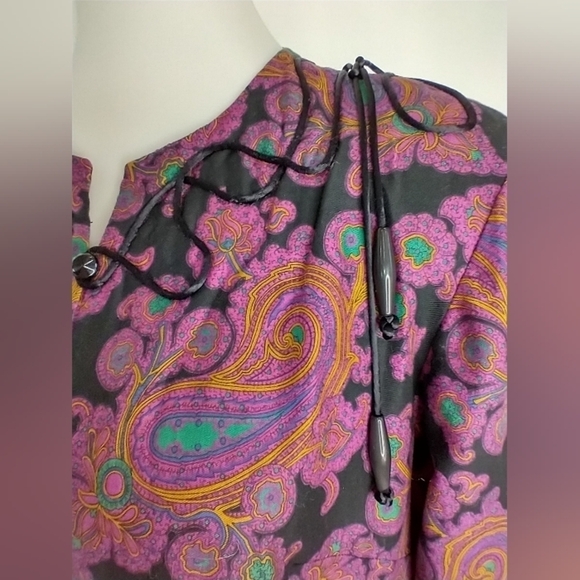 VINTAGE LONG PAISLEY BLOUSE - Picture 5 of 8